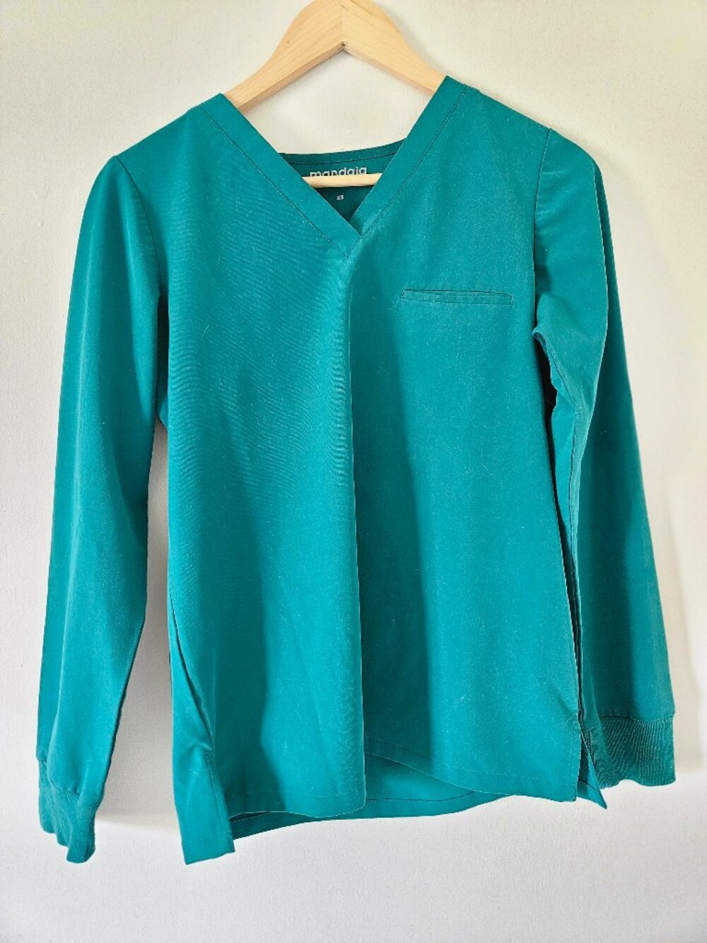 Mandala hunter green scrub top